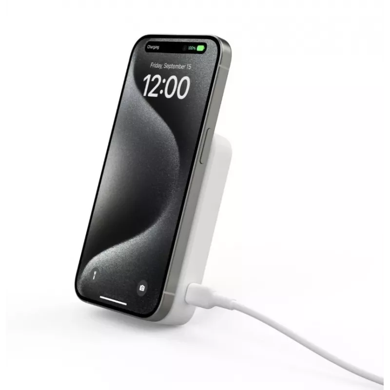 Nešiojamas belaidis įkroviklis Belkin BoostCharge Pro 15W, 10 000 mAh, baltas