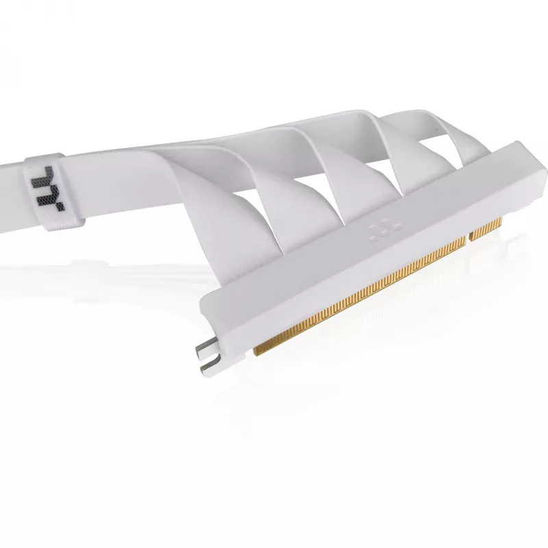 Thermaltake PCI-E 4.0 Dual 90 laipsnių riser kabelis, 40 cm, baltas (AC-077-CO6OTN-C1)