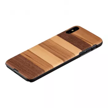man and wood dėklas iPhone XS Max – juodas, medinis