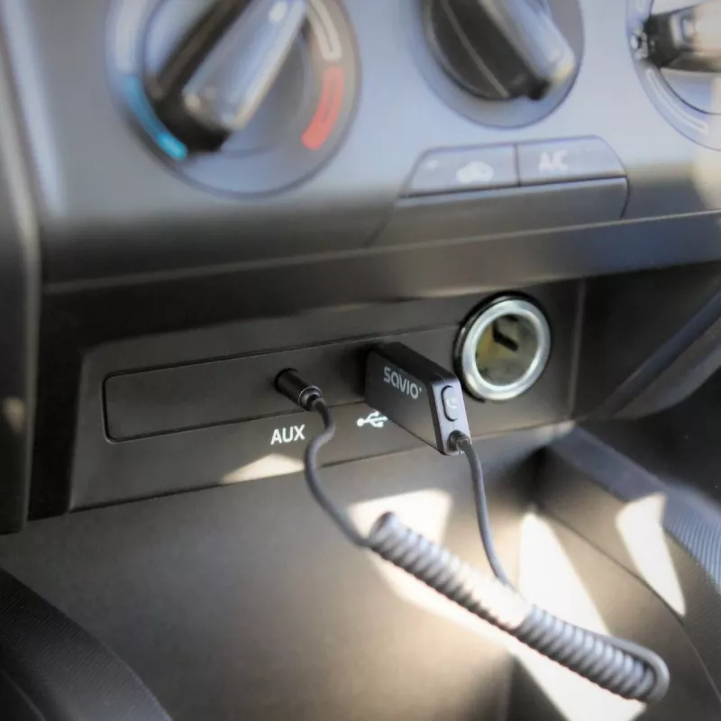 Savio TR-16 Bluetooth 5.3 siųstuvas AUX adapteris su laisvų rankų funkcija, Google Assistant/Siri
