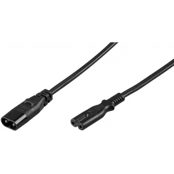 Wentronic jungiamasis laidas IEC-60320-C8 → IEC-60320-C7 2m juodas (97201)