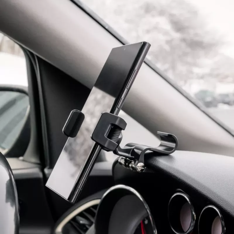 Telefono laikiklis Tellur TLL171261 – universalus kompaktiškas reguliuojamo kampo laikiklis automobiliui ir stalui, juodas