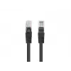 LANBERG Cat 6 U/UTP jungiamasis laidas 0,5 m, CCA, 24 AWG, juodas, vyriški RJ45, pakuotė 10 vnt.
