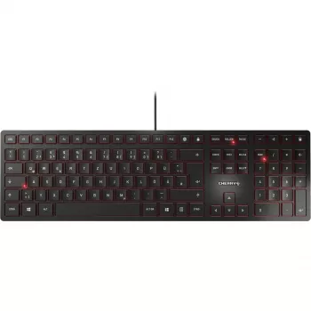 CHERRY KC 6000 Slim klaviatūra, universali USB, QWERTZ, juoda