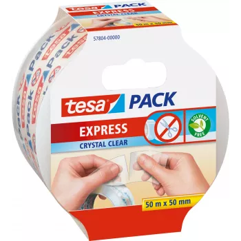 Lipni juosta Tesa Express 50 mm × 50 m, polipropileninė, skaidri