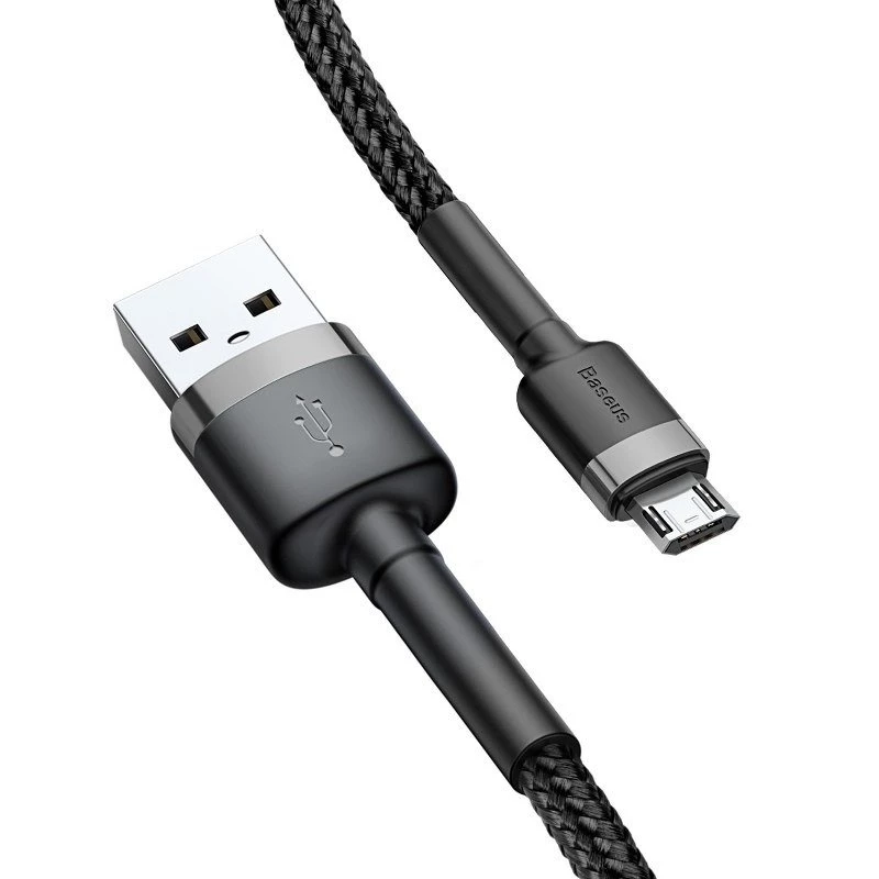 Baseus Cafule 2.4A 1m Micro USB laidas (pilkas/juodas)