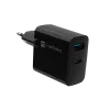 Laidinis mobiliojo įrenginio įkroviklis NATEC NUC-2143, 45 W, USB-C PD 3.0 + USB-A QC 3.0, 110–240 V, juodas
