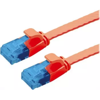 VALUE Patch Cable Cat.6A (Class EA) UTP, itin plokščias, Raudonas, 3 m (21.99.2023)