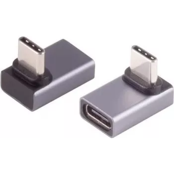 USB-C adapteris ShiverPeaks Pro 90° kampinis 4.0 – stačiu kampu lenktas USB-C lizdas, suderinamas su USB4/USB3.2