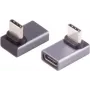 USB-C adapteris ShiverPeaks Pro 90° kampinis 4.0 – stačiu kampu lenktas USB-C lizdas, suderinamas su USB4/USB3.2