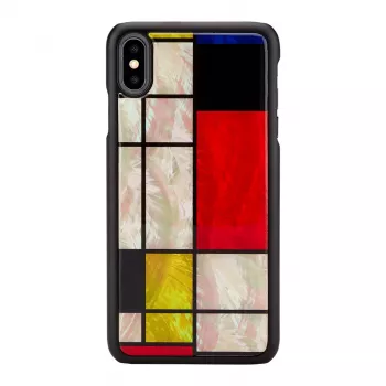 Apsauginis dėklas iKins iPhone XS Max Mondrian Black – kietas apvalkalas