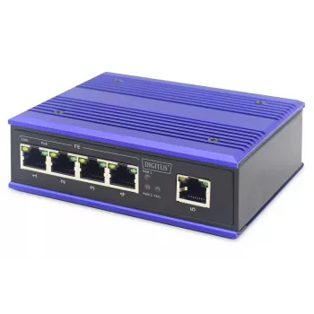 Nevaldomas jungiklis Digitus DN-650107 4 prievadų Fast Ethernet PoE