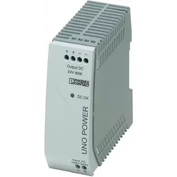 Phoenix Contact UNO-PS/1AC/24DC/60W maitinimo blokas ir įtampos keitiklis vidaus montavimui pilkas (2902992)