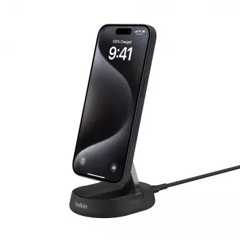 Belaidis įkroviklis Belkin BoostCharge Pro WIA008btBK greitasis įkrovimas vidaus patalpoms išmanusis telefonas juoda