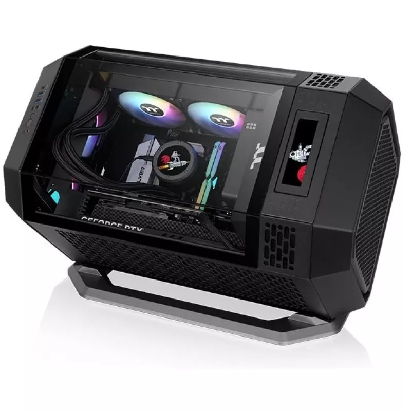 Thermaltake AC-078-ON1NAN-A1 konversijos rinkinys iš bokštinio į stelažinį korpusą, skirtas Mini Tower, juodas, 145×266×459 mm