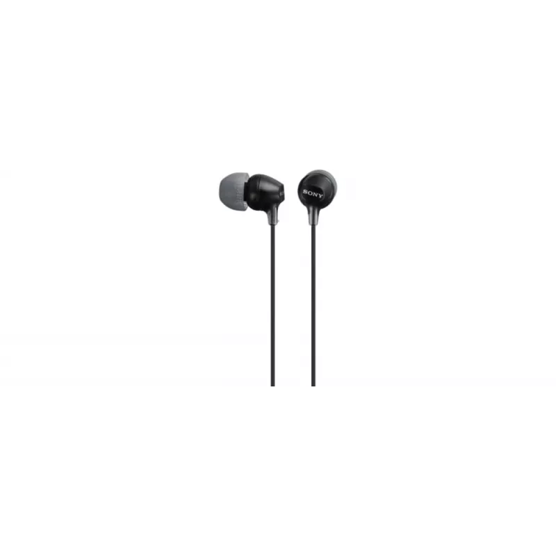 Sony MDR-EX15AP laidinės ausinės, 8–22000 Hz, skambučiai/muzika, 3 g, juodos