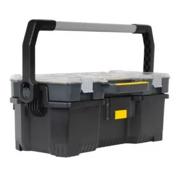 Stanley 1-97-514 dėžutė smulkioms detalėms/įrankiams juoda, permatoma