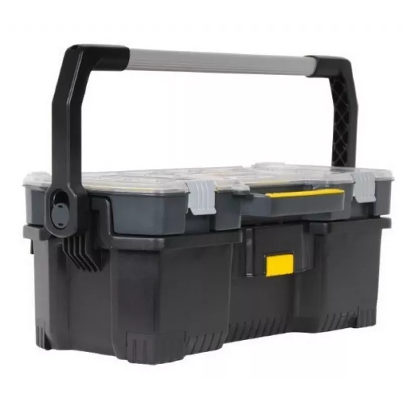 Stanley 1-97-514 dėžutė smulkioms detalėms/įrankiams juoda, permatoma