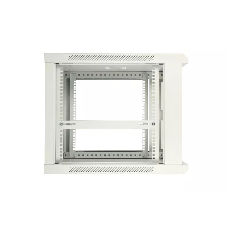 Extralink sieninis spintos stovas 9U 600x600 ASP pilkas, metalinės durys