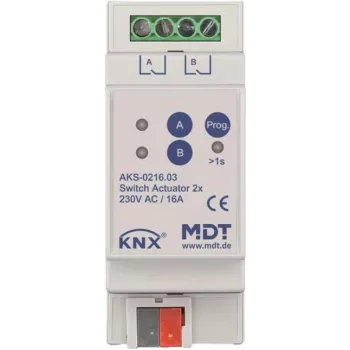 MDT technologies perjungimo pavara 2 kanalų 2TE REG, 16A, 230VAC AKS-0216.03 (AKS-0216.03)
