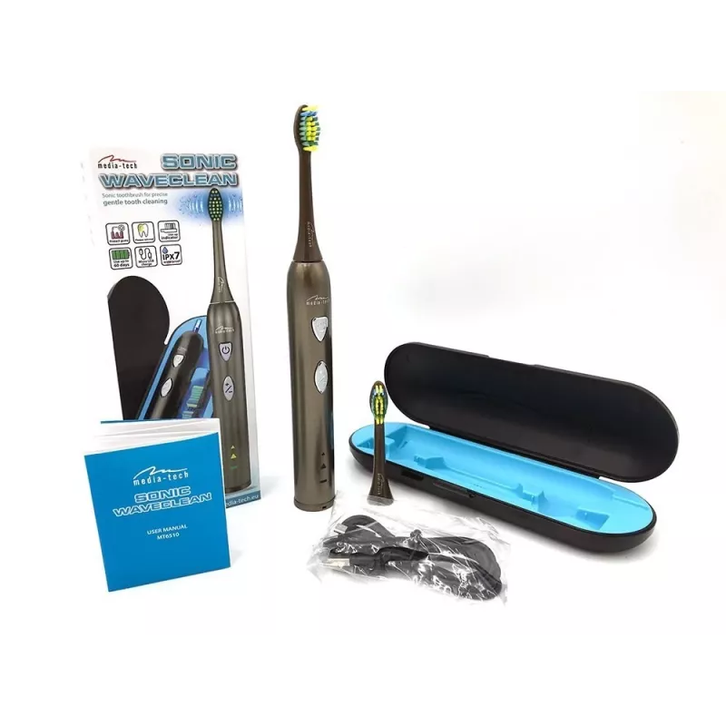 Dantų šepetėlis Media-Tech SONIC WAVECLEAN suaugusiems Ruda