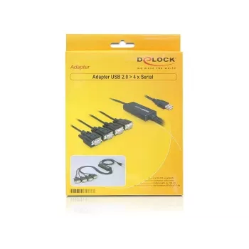 DeLock USB2.0 > 4 x Serial Adapter - USB - RS-232 x 4 (61887)