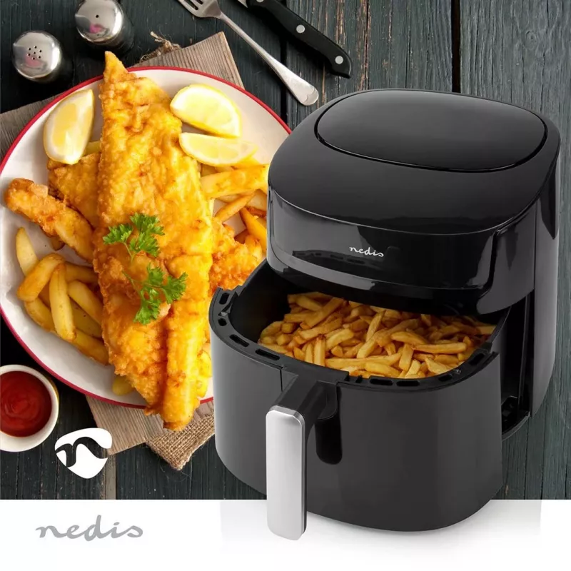 Nedis KAAF170BK karšto oro gruzdintuvė, 7.2 L, 1800 W, juoda