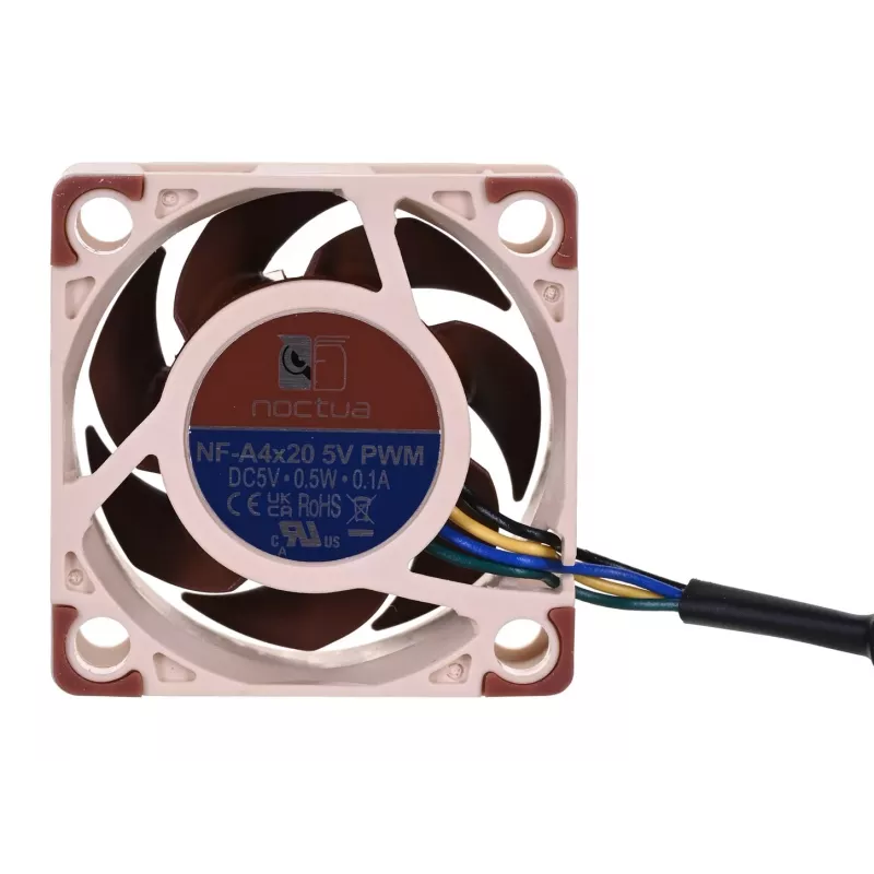 Noctua ventiliatorius NF-A4X20 5V PWM — 40×20 mm, 5 V, 4 kontaktų PWM, 1100–5000 aps./min., 9,4 m³/h