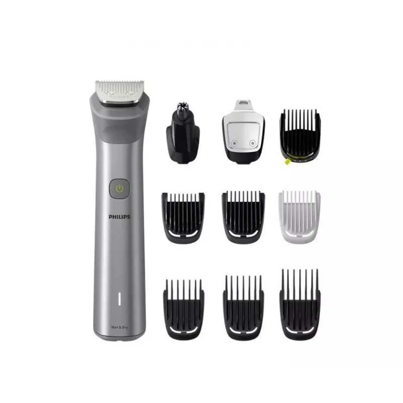 Philips All-in-One Trimmer MG5920/15 Series 5000, Nerūdijantis plienas, 0,5 mm, 1,6 cm, 1 mm, Barzda, Ausys, Nosis, Baterija