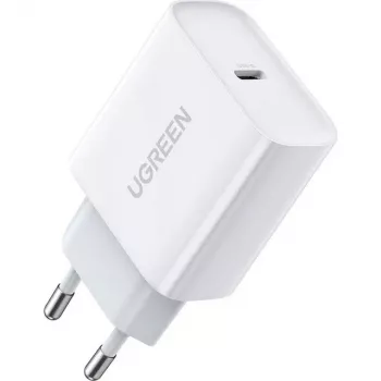 Ugreen USB Power Delivery 3.0 Quick Charge 4.0+ 20W 3A tinklo įkroviklis (baltas)