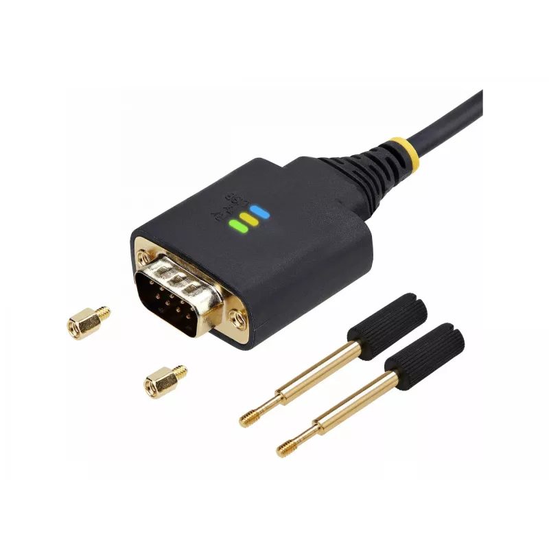 StarTech.com 13ft (4m) 2 prievadų USB į nuoseklųjį adapterio kabelis, keičiami DB9 varžtai/veržlės, COM išlaikymas, USB-A į DB9 RS232, FTDI, 4 lygio ESD apsauga, Windows/macOS/ChromeOS/Linux – tvirta TPE konstrukcija