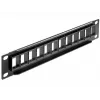 Patch panel DeLOCK 43259 10 colių, 12 keystone modulių, juodas