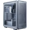 Korpusas PC Cooler Master MasterFrame 500 Mesh — Juodas su permatomu šonu, ATX maitinimo šaltinis, 2×200mm priekyje + 1×120mm gale, 2.5 colio/3.5 colio diskams