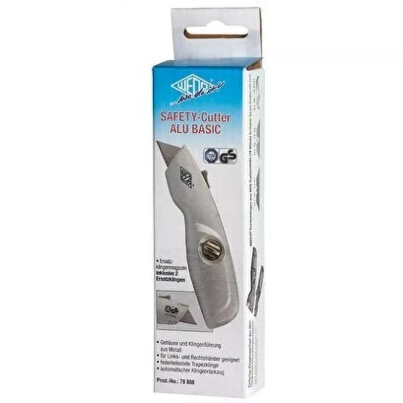Pjovimo peilis WEDO 78 808 fiksuotu peiliuku, aliumininis korpusas, ašmenų plotis 44 mm