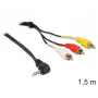 Vaizdo kabelio adapteris DeLOCK 84504 1,5 m 3,5 mm 3 x RCA juodas