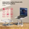 Laptop stovas Unitek OT180SL01 aliuminis 25,4–40,6 cm (10–16 colių) ekranams, 360° sukimas, 0–180° pakreipimas