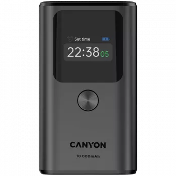 Nešiojamas maitinimo bankas CANYON OnPower 130 TFT 10000 mAh