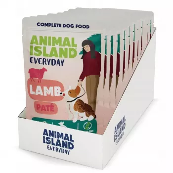 Šlapias šunų ėdalas animal island Everyday Lamb 10×150 g maišelis – pilnavertis suaugusių šunų ėdalas