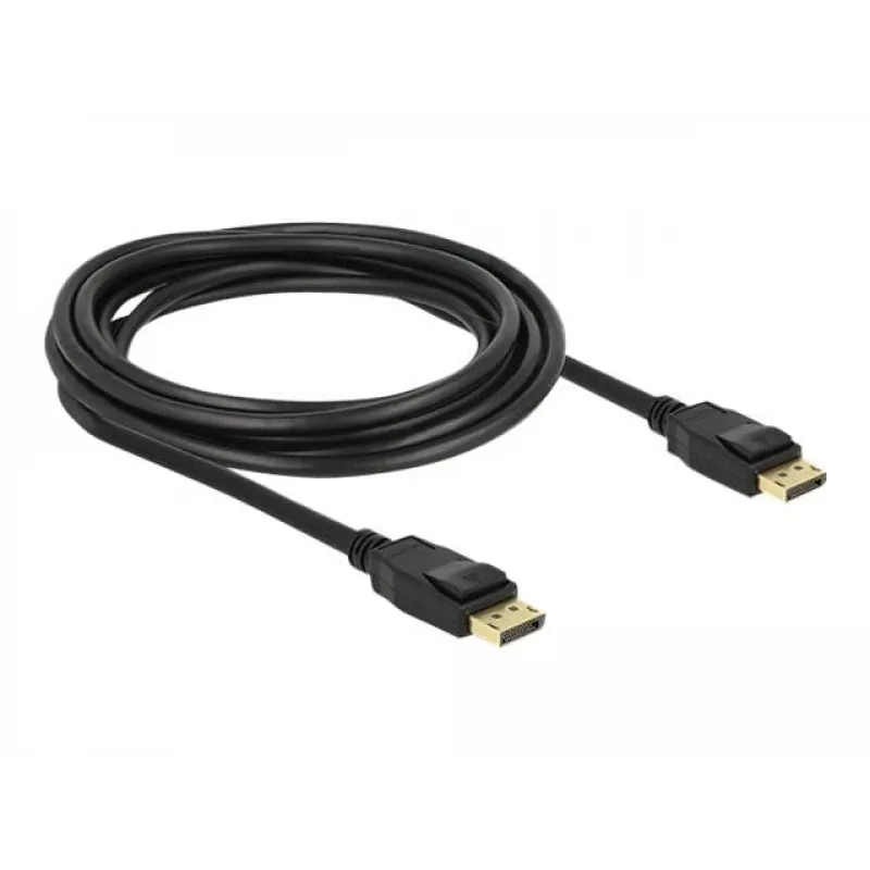 Delock DisplayPort kabelis, DisplayPort (M) į DisplayPort (M), 3 m, su užraktu, juodas