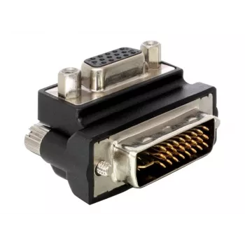 VGA adapteris DeLOCK DVI-I 15 kontaktų FM VGA juodas
