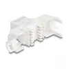 Keystone modulis DELOCK 90722 plokščias RJ-45 baltas, 16×36×20,8 mm