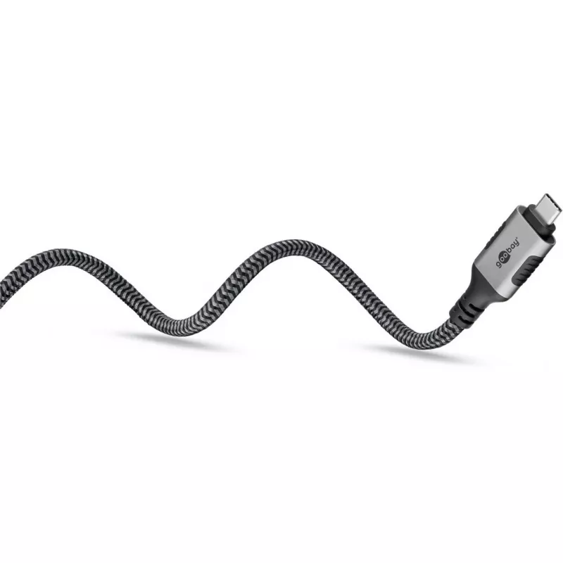 Etherneto kabelis USB-C 3.2 Gen2 Kištukas > RJ-45 Kištukas, LAN adapteris juodas/sidabrinis, 1,5 metro, pintas tekstilinis apvalkalas