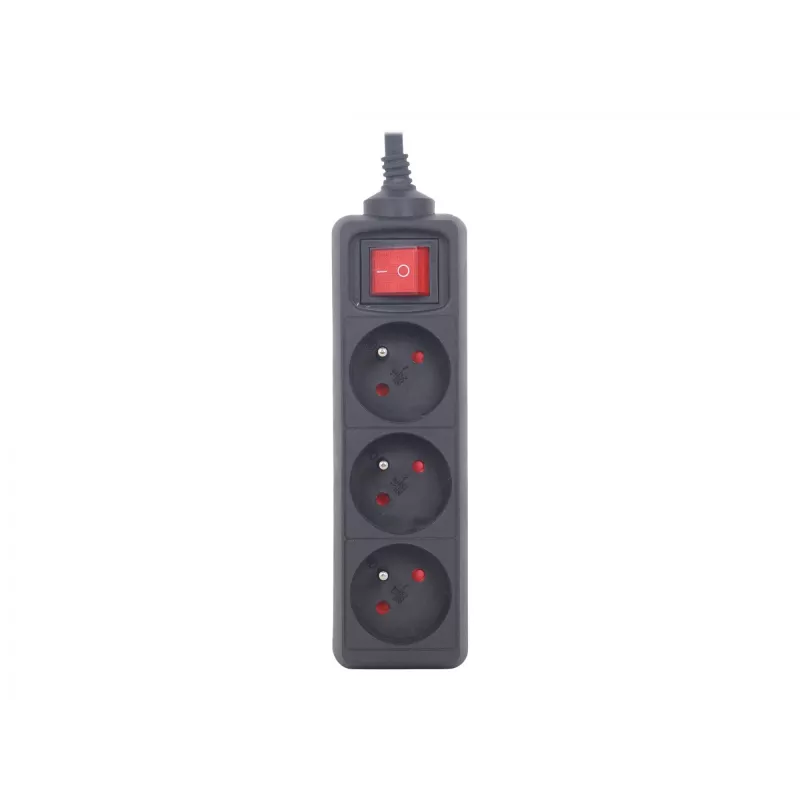 Gembird EG-PSU3F-01 apsauginis filtras nuo viršįtampių, juodas, 3 AC lizdai, 230 V, 0.6 m