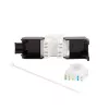LogiLink NK4066 Keystone modulis, plokščias, juodas/baltas, RJ45