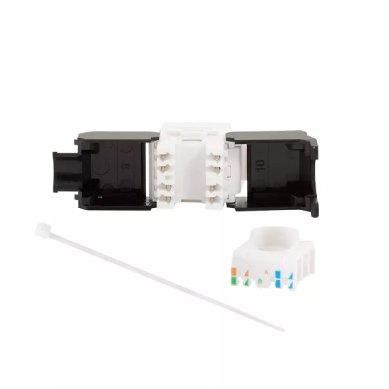 LogiLink NK4066 Keystone modulis, plokščias, juodas/baltas, RJ45