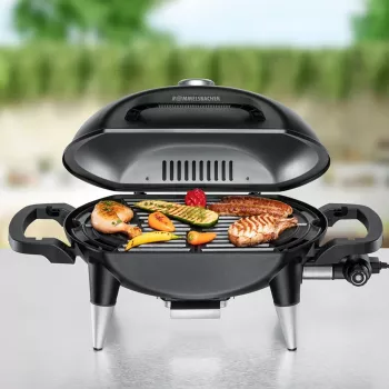 ROMMELSBACHER BBQ 4000, 2200 W, elektrinis grilis, 300 °C, stalinis, rūdžių spalvos