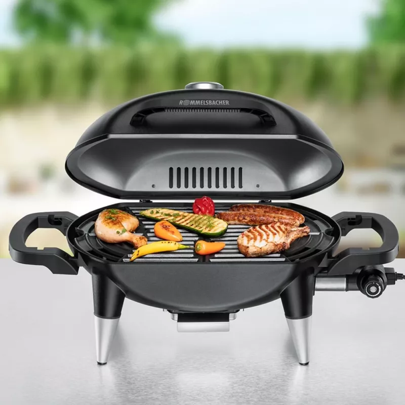 ROMMELSBACHER BBQ 4000, 2200 W, elektrinis grilis, 300 °C, stalinis, rūdžių spalvos