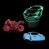 LED automobilio RGB 3D šviesos dekoras MANTA SNL120RGB – RGB lempa automobiliams ir motociklams