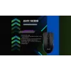 Laidinė šildoma žaidimų pelė ActiveJet AMY-W390 – ambidekstrinė, optinė 2000 DPI, USB Type-A, 4 mygtukai, juoda