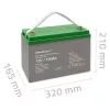Qoltec 53038 AGM akumuliatorius | 12V | 100Ah | maks. 1200A